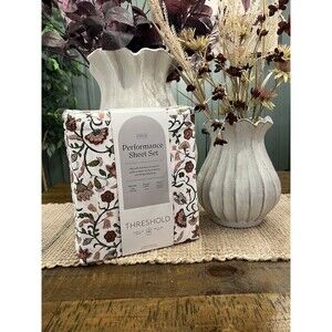Twin/Twin XL 400 Thread Count Performance Sheet Set Warm Floral - Threshold NEW